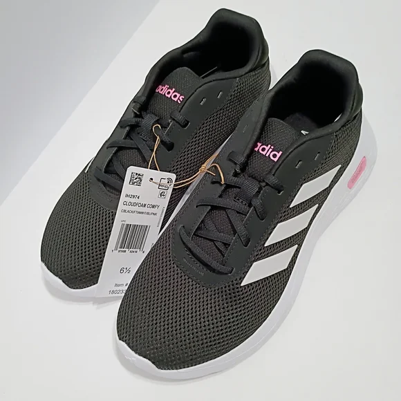 Adidas Cloudfoam Comfy Women's Black Running Trainers - Picture 6 of 11